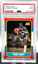 🔥 1986 Fleer Johnny Moore #76 PSA 9 Well Centered Low Pop Spurs 🔥