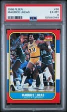 1986-87 Fleer Basketball #66 Maurice Lucas PSA 6 EX-MT LA LAKERS