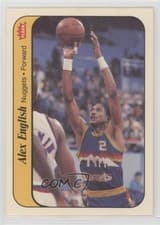 1986-87 Fleer Stickers Alex English #4 HOF 10fs