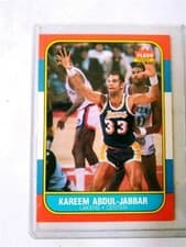 1986 Fleer Basketball Card KAREEM ABDUL JABBAR #1 NM/MINT NICE!!!