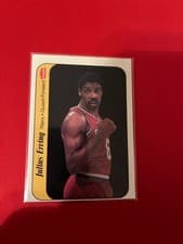 86 Fleer Sticker Julius Irving Off Center But Really Sharp Corners