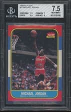 1986 Fleer #57 Micahel Jordan RC Rookie NM+ BGS 7.5