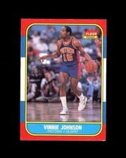 1986-87 Fleer Premier #56 VINNIE “THE MICROWAVE” JOHNSON - Pistons SEE! 