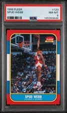 1986 Fleer #120 Spud Webb Rookie RC PSA 8