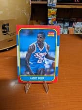 1986-87 Fleer Basketball Card- Larry Drew #25 Sacramento Kings Nm Mt 