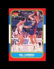 1986-87 Fleer Premier BILL LAIMBEER #61 - PISTONS SEE! 