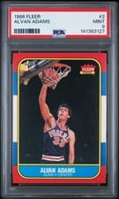 1986 FLEER #2 ALVAN ADAMS PSA 9
