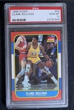 1986 fleer basketball - #58 Clark Kellogg - PSA 10