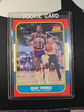 1986-87 FLEER BASKETBALL ISIAH THOMAS ROOKIE RC Detroit Pistons 