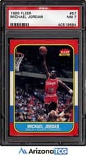 1986 Fleer Michael Jordan 57 Rookie RC PSA 7