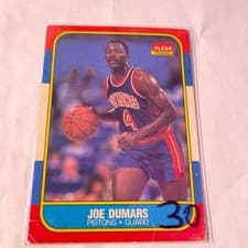 1986 fleer premier Joe dumars basketball sports card