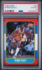 1986 Fleer #99 Los Angeles Lakers Byron Scott Rookie PSA 6