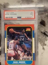 1986 FLEER #3 MARK AGUIRRE PSA 7
