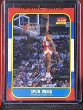 1986 Fleer Spud Webb #120 Rookie Hawks