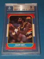 1986 Fleer Basketball 79 Calvin Natt BGS 9 POWERFUL SUBS (8.5, 9.5, 9.5, 10) 👀 