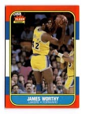 1986-87 Fleer James Worthy #131 Rookie